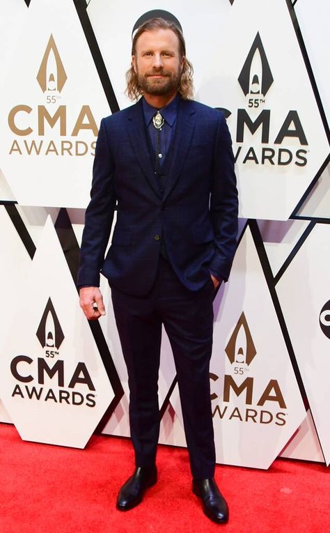 DIerks Bentley from CMA Awards 2021: Red Carpet Fashion on E! Online 2021 Red Carpet, Dulé Hill, Emma Slater, Maddie & Tae, Elle King, Best Country Singers, Modern Cowboy, Scotty Mccreery, Dierks Bentley