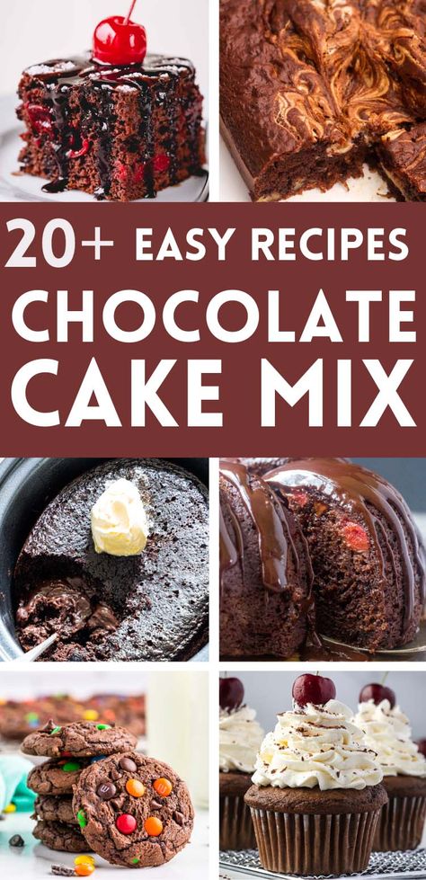 Chocolate Cake Mix Revolution: 24 Jaw-Dropping Recipes You Never Knew Existed! Cake Recipes Using Box Cake Mixes Chocolate, Dry Cake Mix Recipe, Chocolate Cake Mix Recipes Boxes Ideas, Desserts Using Cake Mix Boxes, Box Cake Mix Recipes, Earthquake Cake Recipes, Doctored Cake Mix Recipes, Chocolate Box Cake, Chocolate Cake Mix Recipes