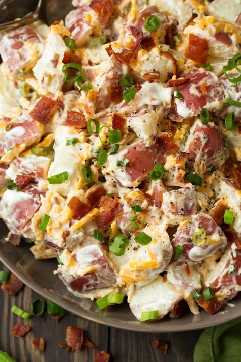 Vegetable Orzo, Bacon Ranch Potato Salad, Potato Salad With Bacon, Ranch Potato Salad, Potato Salad Recipe Easy, Red Potato Salad, Bacon Ranch Potatoes, Potato Salad With Egg, Salads For A Crowd