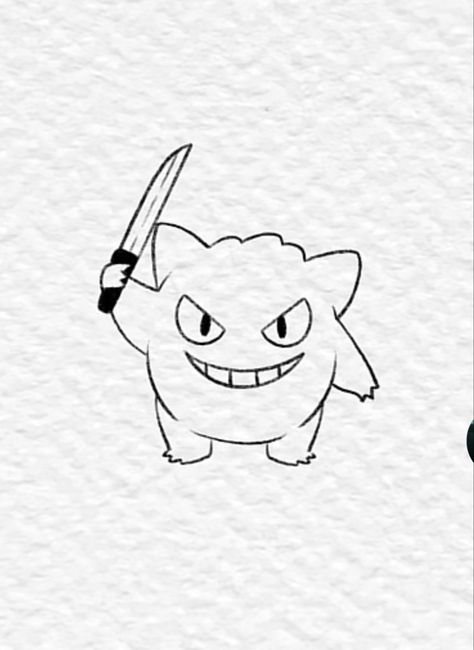 Funny Pokemon Tattoo, Pokemon With Knife Tattoo, Pokemon Holding Knife Tattoo, Pokemon With Knife, Sylveon Tattoo Black And White, Squirtle Tattoo Black And White, Pokemon Tattoo Ideas Black And White, Animal Holding Knife Tattoo, Pokemon Line Tattoo