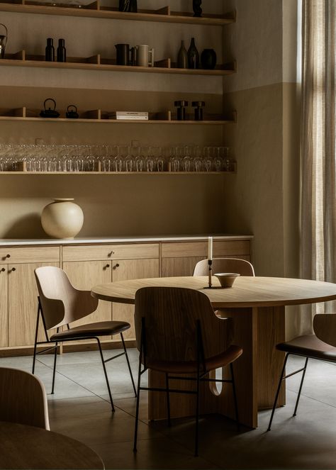 Audo Copenhagen is located at Audo House, a unique concept that masterfully unites a showroom, an exclusive residence, a concept shop, an art and event space, as well as a café and restaurant in a single, community-building universe.⁠ ⁠ Visit us at Århusgade 130 in Nordhavn, Copenhagen.⁠ Danish Kitchen Design, Nordic Homes, Danish Interior, Dining Table Online, Norm Architects, Nordic Interior, Contemporary Interiors, Minimalism Interior, Nordic Design