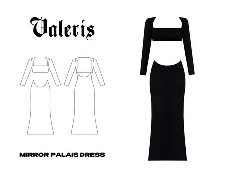 PDF Digital sewing pattern for Mirror Palais Dress. Mirror Palais Sewing Pattern, Mirror Palais Dress, Mirror Palais, Sewing Projects Clothes, Creation Art, Sewing Lessons, Fashion Sewing Pattern, Dress Sewing Pattern, Dress Sewing