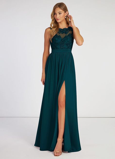 Brides Maid Dresses, Peacock Bridesmaid Dresses, Ink Blue Bridesmaid Dresses, Bridesmaids Gown, Dark Green Bridesmaid Dress, Bridesmaid Dresses Azazie, Azazie Dresses, Blue Bridesmaid Dress, Emerald Green Dresses