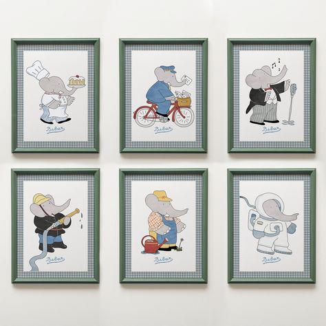 Just popping these cuties on the grid… possibly my favourite Babar nursery art yet! Available in these gorgeous green frames, painted in Farrow & Ball Calke Green, or unframed / our standard wood frames for international customers. 🐘 Head to the link in our bio @prettyinprintart and tap on “Babar - New In” 🐘 • • #nursery #nurserydecor #nurserydesign #nurseryinspo #nurseryroom #nurseryideas #nurseryinspiration #nurserydecoration #nurseryart #nurserygoals #nurseryprints #nurseryroomdecor #nurs... Calke Green, Ikea Inspired Kid's Room, Eclectic Kids Room, Elephant Themed Nursery, Nursery Art Set, Elephant Theme, Nursery Room Inspiration, Kids Room Organization, Nursery Organization