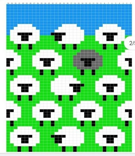 Sheep Knitting Chart, Cross Stitch Sheep Pattern, Sheep Grid Pattern, Sheep Alpha Pattern, Highland Cow Pixel Art, Sheep Pixel Art, Picture Sweater, Crochet Winter Hats, Animal Knitting Patterns