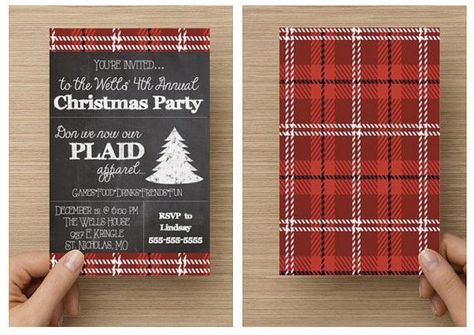 Super cute plaid Christmas Party themed invitation. Great for plaid themed  holiday party. Plaid Party Theme, Hawkeye Christmas, Christmas Party Themed, Plaid Christmas Party, Flannel Party, Holiday Luncheon, Christmas Party Invitations Printable, Student Party, Flannel Christmas