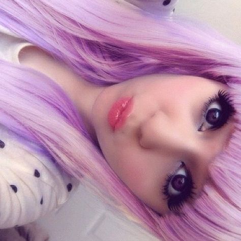 X Eye Enlarging Makeup, Bday Makeup, Gaijin Gyaru, Hidden Rainbow Hair, Style Bangs, Light Purple Hair, Scene Girl, Kawaii Makeup, Makeup Lovers