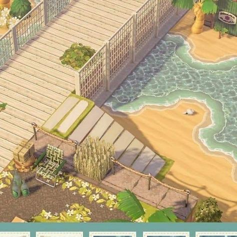 Acnh Pebble Code, Acnh Water Island Designs, Animal Crossing Beach Entrance, Water Acnh Code, Water Path Animal Crossing, Boardwalk Code Acnh, Animal Crossing Water Code, Acnh Fisherman Wharf, Acnh Sand Path Code