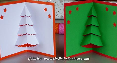 Voici deux modèles de sapin de Noël en Kirigami à imprimer qui sont rapide et sympa à faire. Idéal à réaliser avec des enfants ou non ;) Pour les imprimer rendez vous sur ce blog ici Amusez vous bien!! Pop Up Christmas Cards, 3d Christmas Cards, Reindeer Card, Diy Pop, Christmas Cards Kids, Christmas Card Crafts, Christmas Tree Cards, Tree Cards, Diy Christmas Cards