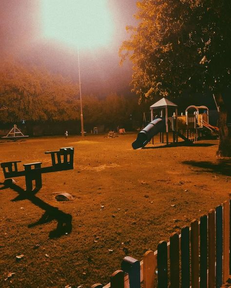 Rainy Playground Aesthetic, Old Park Aesthetic, Old Playground Aesthetic, Playground Astethic, 80s Playground, Park Playground Aesthetic, Liminal Playground, Play Ground Aesthetic, Nostalgic Playground