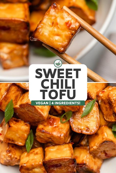 Sweet Chili Tofu, Chili Tofu, Best Tofu Recipes, Crispy Baked Tofu, Meal Planning Easy, Cooking Vegan, Tofu Recipes Vegan, Tempeh Recipes, Vegan Tofu