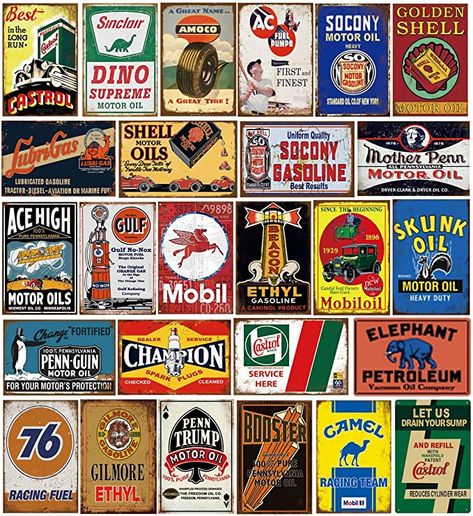 Garage Wall Decor, Old Gas Stations, Garage Signs, Vintage Tin Signs, Man Cave Bar, Old Signs, Model Train Layouts, Garage Walls, Train Layouts