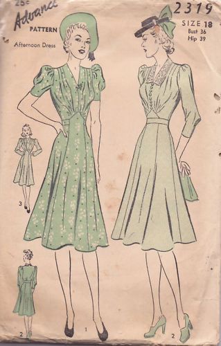 40s Mode, 60s Fashion Trends, Vintage Vogue Sewing Patterns, Patron Vintage, Dresses By Pattern, Vintage Dress Patterns, Dress Making Patterns, Motif Vintage, 40s Fashion