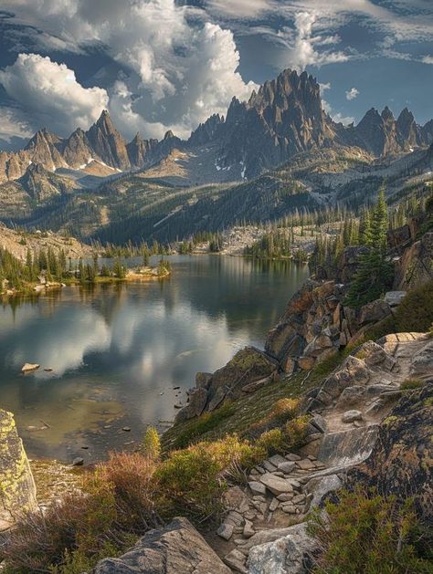 Sawtooth Mountains Idaho, Sawtooth Mountains, Mountain Landscape Photography, Beautiful Nature Wallpaper Hd, Mammoth Lakes, Landscape Background, Lake Landscape, Beautiful Nature Wallpaper, Mountain Lake