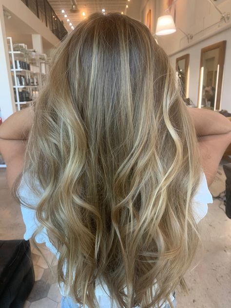 Creamy Highlights Brown Hair, Blonde Balayage Light Brown Hair, California Highlights Hair, Sandy Blonde Hair With Highlights, Vanilla Hair Color, Darker Blonde Balayage, Darker Hair, Summer Blonde Hair, Hair Blond