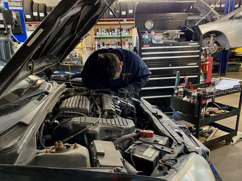 A Day in the Life of an Auto Mechanic Car At Mechanic Shop, Car Fixing Aesthetic, Auto Repair Shop Aesthetic, Car In Mechanic Shop, Working On Cars Aesthetic, Fixing Cars Aesthetic, Mechanic Working On Car, Car Mechanic Aesthetic, Mechanic Aesthetic