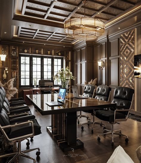 French Office Design, Classic Office Design Luxury, Ceo Office Design Luxury, Classic Office Design, Office Interior Design Luxury, Ceo Office Design, Luxury Office Interior, Law Office Design, Ceo Office