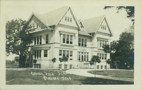 Grosse Ile Michigan, Detroit City, Front Steps, School Building, Pure Michigan, River Island, Bay Window, Photographic Prints, Michigan