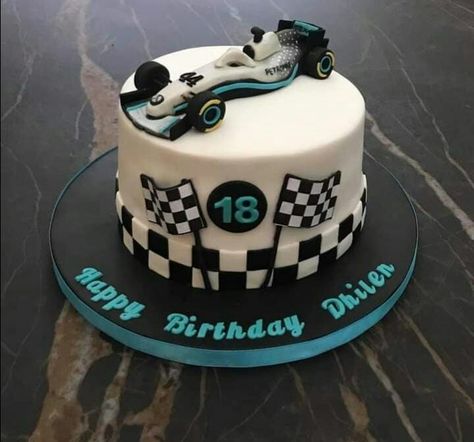 F1 Birthday Party Ideas Mercedes, Formula 1 Cake Ideas, F1 Bday Cake, F1 Theme Cake, F1 Cakes Formula 1, Formula One Cake, F1 Cake Formula 1 Mercedes, Race Car Cake, Racing Cake