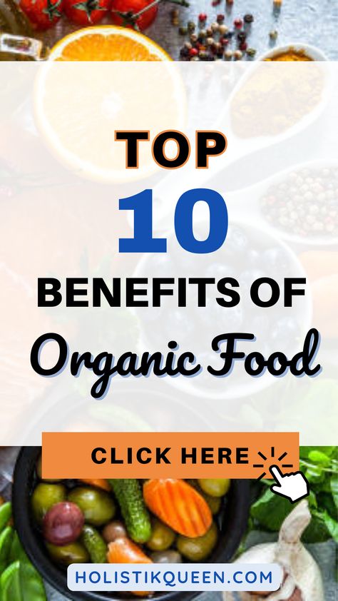 Want to know the secret to a healthier, happier life? 👩‍🌾🥦 It's all about eating organic! 🌞 Dive into the top 10 benefits of organic food and learn why switching to a clean diet could completely change your life! 🙌 Click here to learn more! ➡ Organic Food Benefits, Completely Change Your Life, Food Benefits, Benefits Of Organic Food, Organic Recipes Healthy, Organic Fruits And Vegetables, Clean Diet, Organic Foods, Whole Food Diet