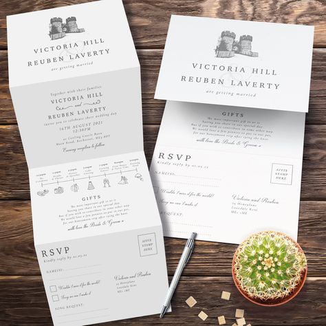 Simple Wedding Invitations Elegant, Canva Wedding Invitations, Wedding Invites Simple, Wedding Invitations Paper, Wedding Invitations Elegant, Venue Sketch, Illustrated Wedding Invitations, Venue Illustration, Illustration Wedding