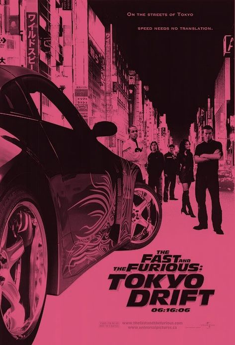 Suki Fast And Furious Poster, Tokyo Drift Wallpaper, Fast And Furious Tokyo Drift, Pink Cars, The Fast And The Furious, Fast And The Furious, Y2k Posters, Tokyo Drift, The Furious