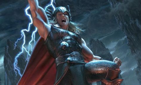 Can Thor Fly Without Mjolnir? | Sideshow Collectibles Thor Art, Toy Story Figures, Thor Comic, Thor Love And Thunder, Love And Thunder, The Mighty Thor, Marvel Collectibles, 3d Figures, Arte Cyberpunk