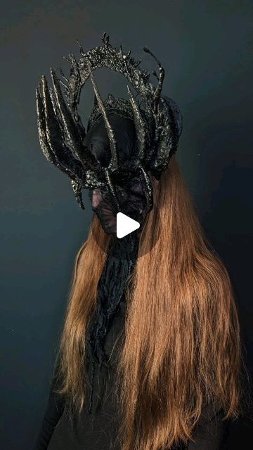 Agnieszka Osipa COSTUMES on Instagram: "crown.  #agnieszkaosipa #costumes #crown #dark #art #evil #black #iron #darkart" Evil Crown, Goth Crown, Goth Diy, Crown Dark, Dark Mori, Masquerade Ball, Black Iron, Dark Art, Fun Projects