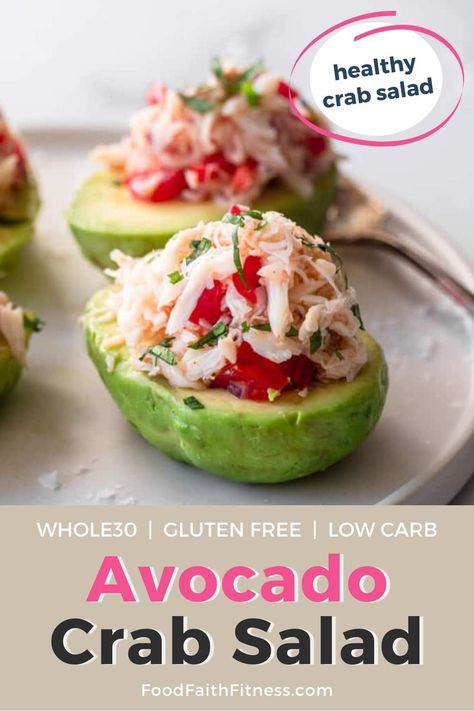 Crab Avocado, Crab Appetizer, Sea Food Salad Recipes, Lo Carb Recipes, Crab Meat Recipes, Crab Dishes, Avocado Salad Recipes, Easy Healthy Dinner, Healthiest Seafood