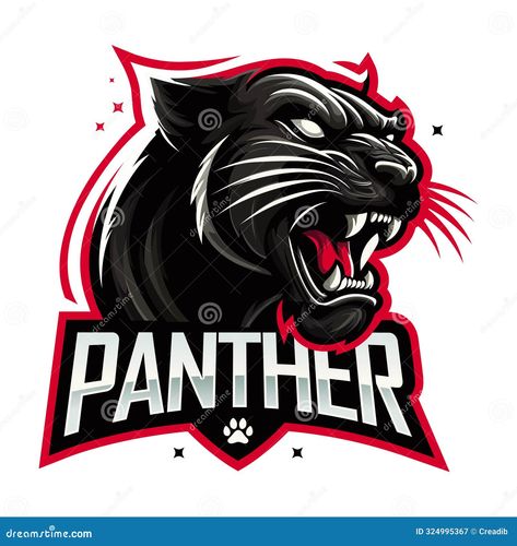 Black panther mascot logo vector. Eps-10 vector illustration Panther Logo Design, Black Panther Logo, Panther Mascot, Tiger Silhouette, Tiger Walking, Panther Logo, Wolf Face, Silhouette Tattoos, Lion Logo