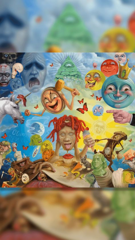 1080x1920 Life's A Trip Phone Wallpaper :)) : trippieredd Lifes A Trip Wallpaper, Trippie Red, Album Wall, Rap Album Covers, Music Vinyl, Cool Album Covers, Bedroom Wall Collage, Arte Van Gogh, Iconic Album Covers