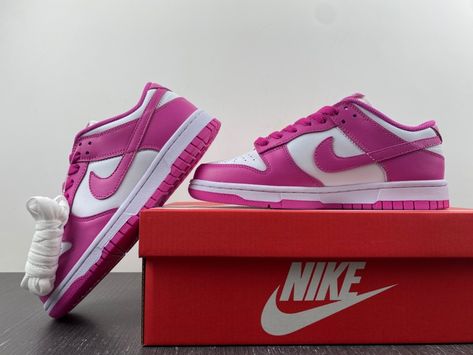 Nike Dunk Low Active Fuchsia (GS) FJ0704-100 Nike Dunk Low, Dunk Low, Nike Dunk, Nike Dunks, The 100, Nike