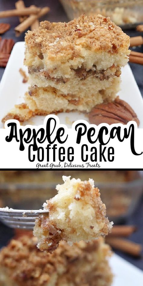 Apple Crumb Coffee Cake, Classic Coffee Cake, Apple Coffee Cake, Pecan Coffee Cake, Crumb Coffee Cakes, Apple Crumb Cakes, Apple Coffee, Coffee Cake Recipes Easy, Streusel Cake