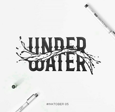 Fresh Logo Design, Learning Logo, Typography Hand Drawn, Hand Drawn Type, Creative Typography, Under Water, Typography Letters, Logo Mark, Design Minimal