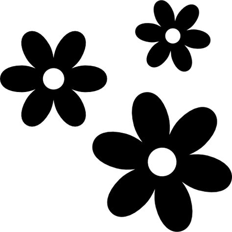 Flowers Silouhette, Flower Shiloutte, Silhouette Flowers Design, Flower Sillouttes, Svg Png Free, Cute Silhouette Design, Daisy Svg Free, Flowers Svg Free, Freepik Vector Free