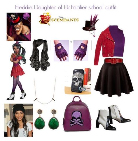 Descendants Oc, Dr Facilier, Rider Jacket, Disney Fashion, Riders Jacket, Disney Descendants, Dress Up Outfits, Stretch Skirt, Roger Vivier