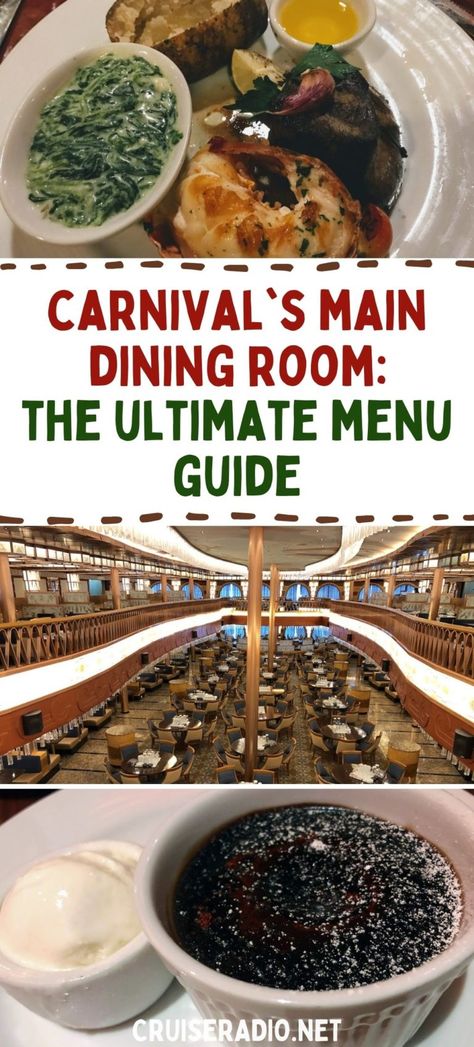 Carnival Cruise Recipes, Carnival Valor Cruise, Carnival Cruise Food, Carnival Cruise Tips, Yogurt Parfait Recipe, Main Dining Room, Diner Menu, Carnival Magic, Cruise Food