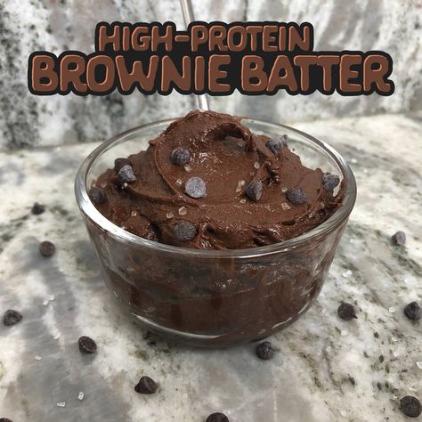 Protein Brownie Batter, Edible Brownie Batter, Protein Brownie, Protein Baking, High Protein Desserts, Protein Food, Protein Brownies, Protein Treats, Protein Powder Recipes