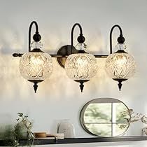 Vintage Bathroom Light Fixtures Over Mirror, Bathroom Light Fixtures Black, Modern Farmhouse Bathroom Lighting, Vintage Bathroom Light Fixtures, Vanity Light Over Mirror, Light Over Mirror, Vanity Lighting Over Mirror, Light Fixtures Black, Farmhouse Bathroom Light