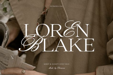 Loren Blake – Elegant Serif & Script Font Duo. Loren Blake font is a timeless, classic typography. The capital letters of the script are large and prominent, which gives this font a distinct look. Play with your letter spacing to add even more class to your designs. Perfect for titles, branding, wedding invitations, packaging, and […] Get your free download of the Loren Blake Duo Font now at FreeFontDL - Free Font Download! Minimalist Font, Writing Fonts, Elegant Script Fonts, Gothic Fonts, Font Duo, Modern Script Font, Free Script Fonts, Aesthetic Fonts, Online Fonts