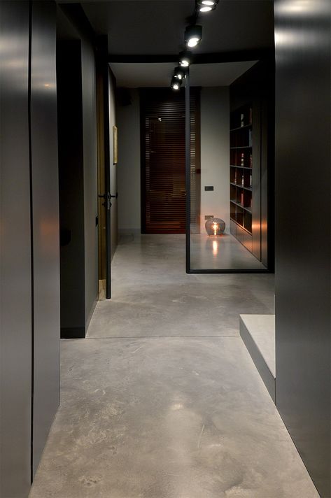 Beton Floor, Screed Floors, Wood Facade, Wooden Facade, Concrete Architecture, Doors Interior Modern, Floor Tile Design, Scandinavian Style Interior, Minimalism Interior