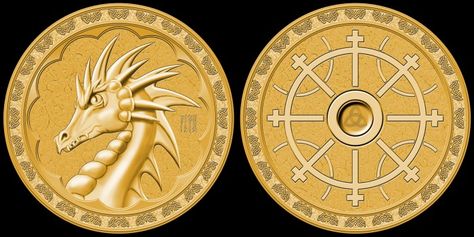 Fantasy Coin, LLC creates high quality coins based on fictional places. We create exclusive designs for use as board game accessories, for RP, LARP, or just for fun! We also seek to gain licensing agreements with film and game publishers to bring their fictional currencies to life. http://prefundia.com/projects/view/fantasy-coins-for-any-occasion/445 Fictional Currency, Fantasy Coins, Fictional Places, Currency Design, Coin Icon, Dnd Items, Magic Items, Coin Art, Coin Design