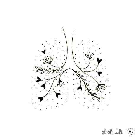 Respiratory Tattoo, Lungs Drawing, Lungs Art, Carnation Tattoo, Party Tattoos, White Ink Tattoo, Flower Sleeve, Oh Oh, Bullet Journal Stickers