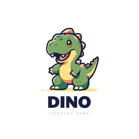 Dino Logo Design, Quiz Design, Cute Dino, Cartoon Logo, Mascot Logo, Creative Logo, Sports Team, Global Community, Web Design