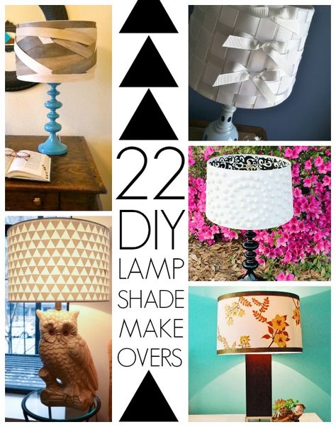 22 DIY lampshade makeovers, many of the neutral shaded ideas would work well in the living room. Diy Lamp Shade Makeover, Lamp Shade Makeover, Diy Lampshade Makeover, Indie Crafts, Diy Lampshade, Diy Table Lamp, Indie Craft, Antique Lamp Shades, Lampshade Makeover