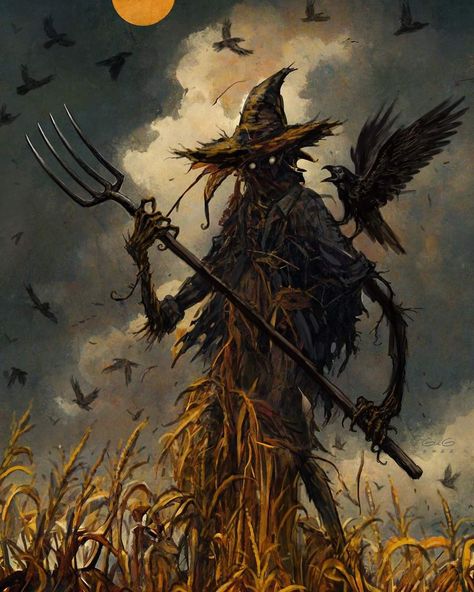 Scarecrow Drawing, Jack Pumpkin, Scary Scarecrow, Helloween Wallpaper, Image Halloween, Haunted Halloween, Halloween Tattoo, Halloween Artwork, 다크 판타지