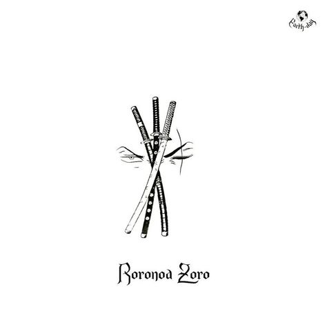 Zoro Minimalist Tattoo, Zoro And Luffy Tattoo, Zoro Swords Drawing, Zoro Swords Tattoo, One Piece Symbols, Roronoa Zoro Tattoo Design, Roronoa Zoro Tattoo Ideas, Zoro Tattoo Design, Zoro Tattoo Ideas