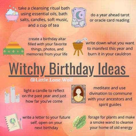 Pagan Birthday Blessings, Spells For Birthday, Birthday Manifestation Ritual, Birthday Rituals Wicca, Witch’s Birthday, Manifestation Altar Ideas, Birthday Spells And Rituals, Secret Altar Ideas, Spells To Do On Your Birthday