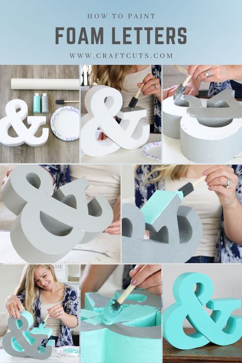 How to Paint Foam Letters Like a Pro - DIY | CraftCuts.com Foam Letters Diy, Diy Backdrop Stand, Styrofoam Letters, Styrofoam Art, Styrofoam Crafts, Letters Diy, Easy To Paint, Foam Art, Foam Letters