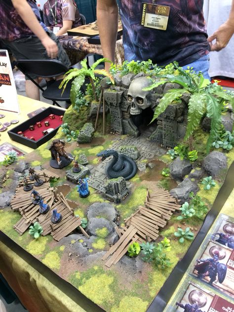 Jungle Terrain, Dnd Room, Dnd Diy, Dnd Crafts, Dnd Terrain, Miniature Terrain, Dnd Minis, Warhammer Terrain, 40k Terrain